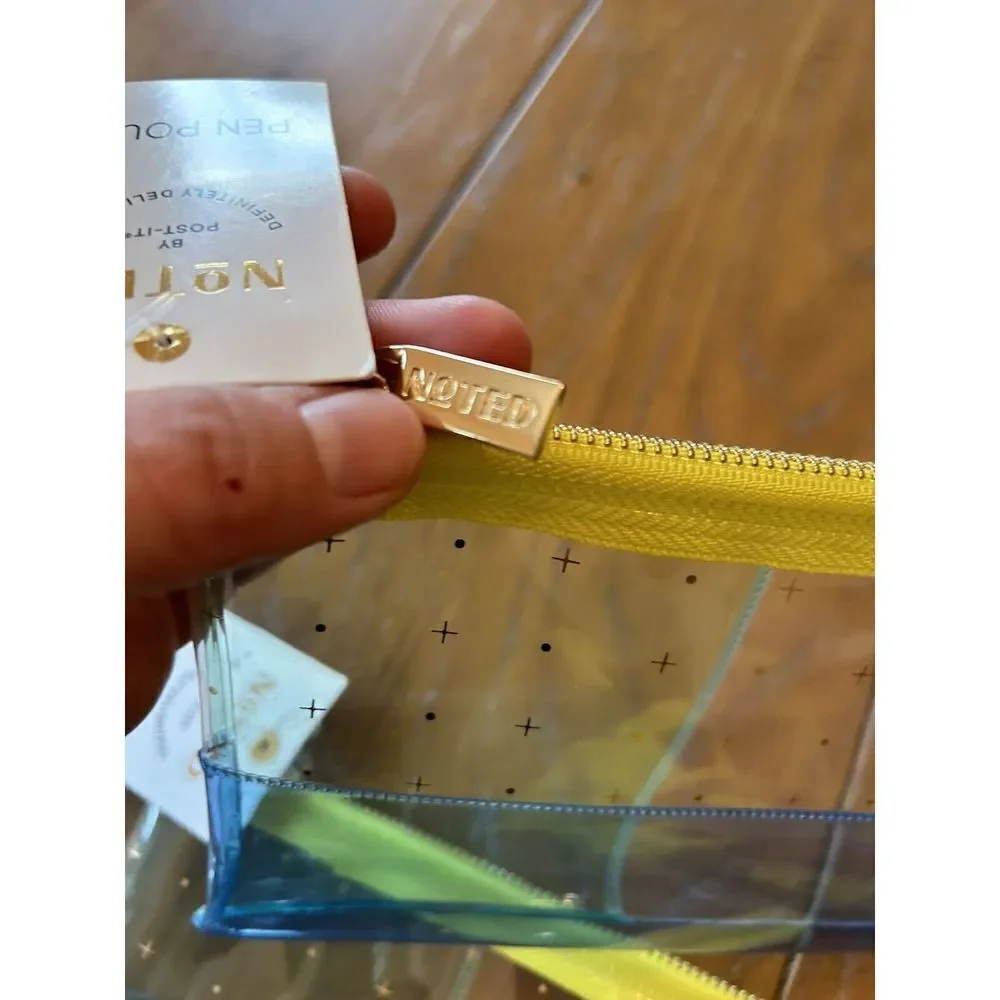Pencil Case Pouch Noted by Post It Zipper Transparent, HIGH QUALITY PRODUCT. 1 P